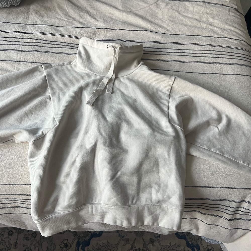 Madewell MWL Sweatshirt Sweater Women's Small Beige High Neck Crop